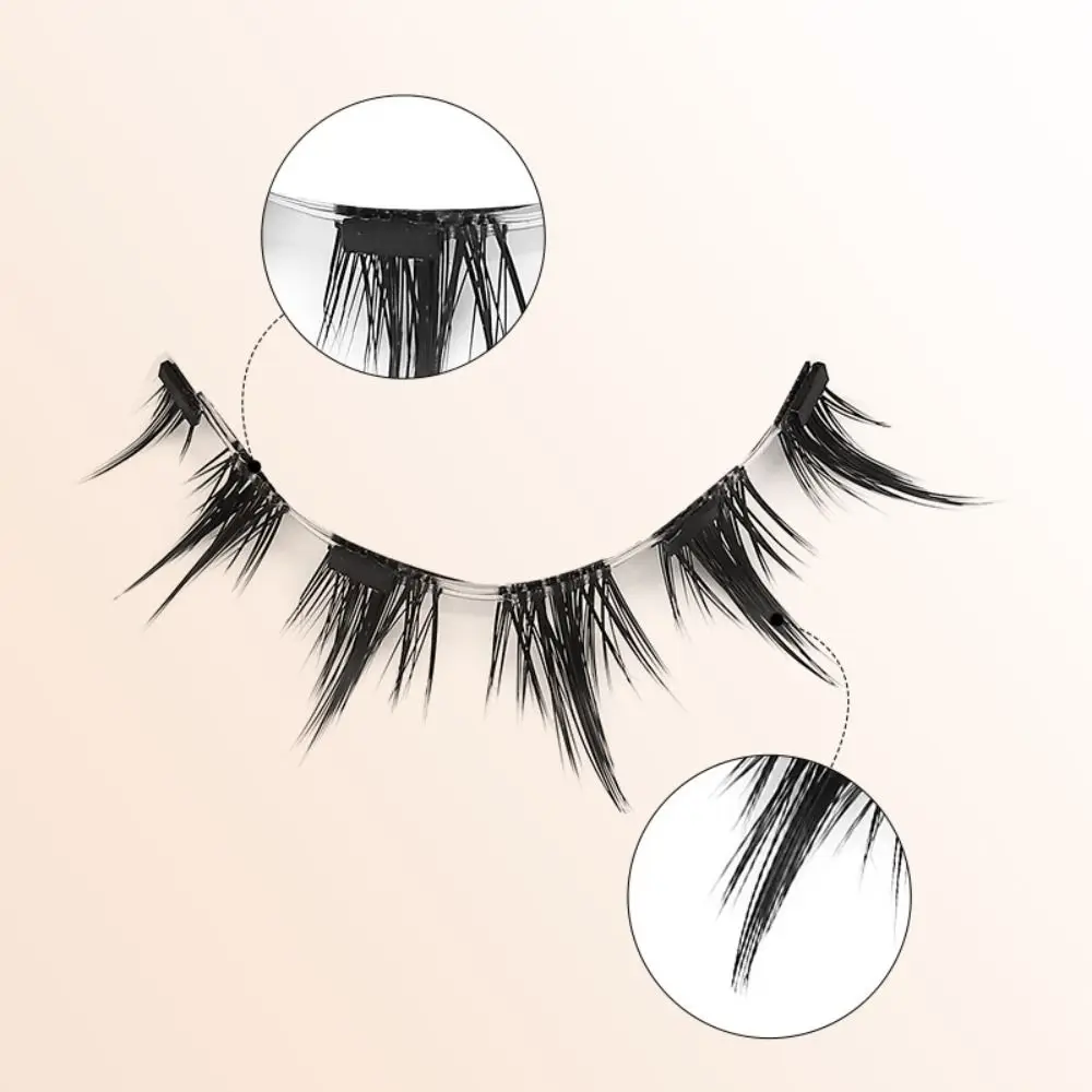Trucco per ciglia finte magnetiche Cat Eye con ciglia magnetiche a specchio con clip Grappoli per ciglia finte riutilizzabili a lunga durata