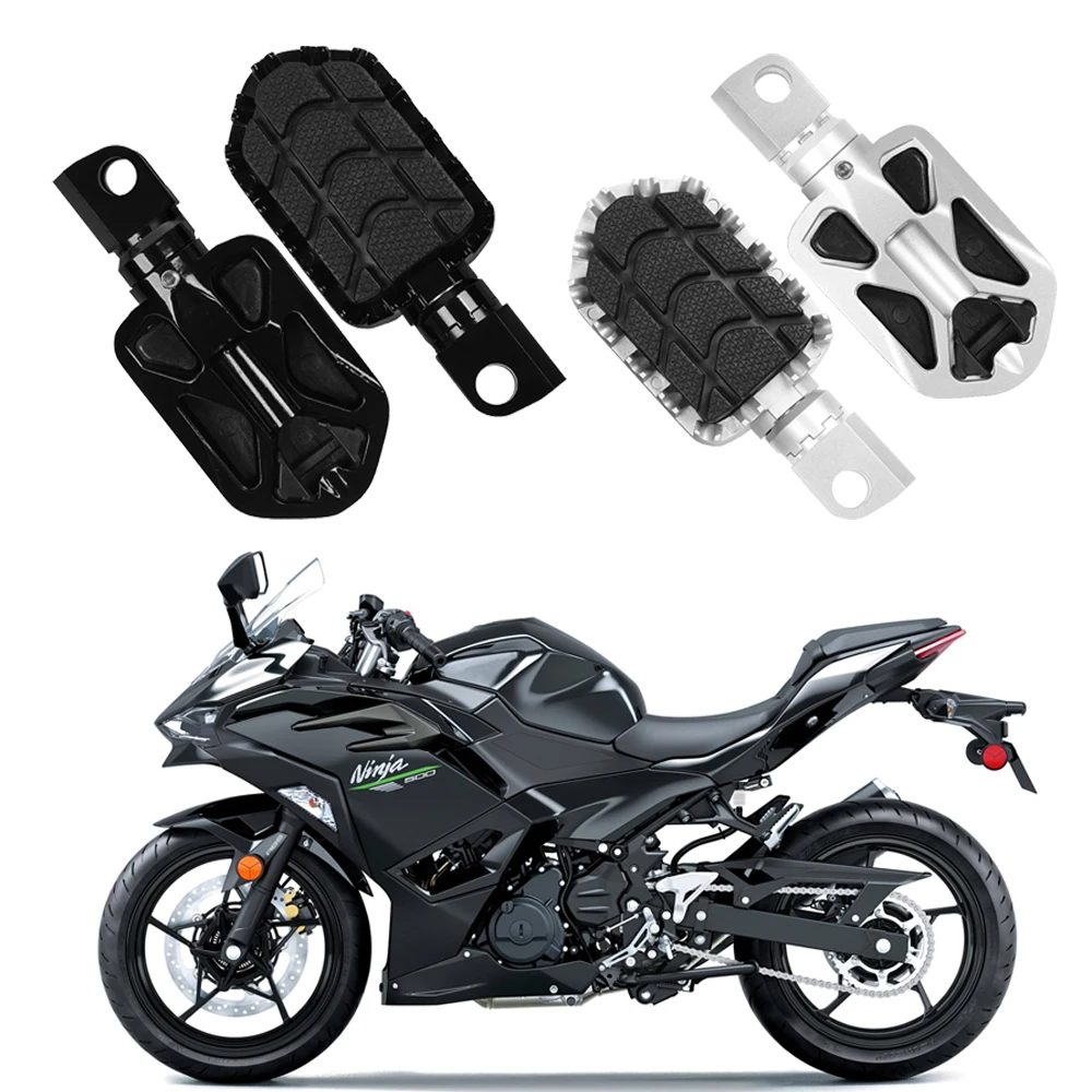 

For Kawasaki Ninja ZX6R ZX636 ZX10R NINJA 250 300 650 Z125 Z250 Z300 Z650 Z900 VERSYS-X Motorcycle Foot Peg Pedals Footrests