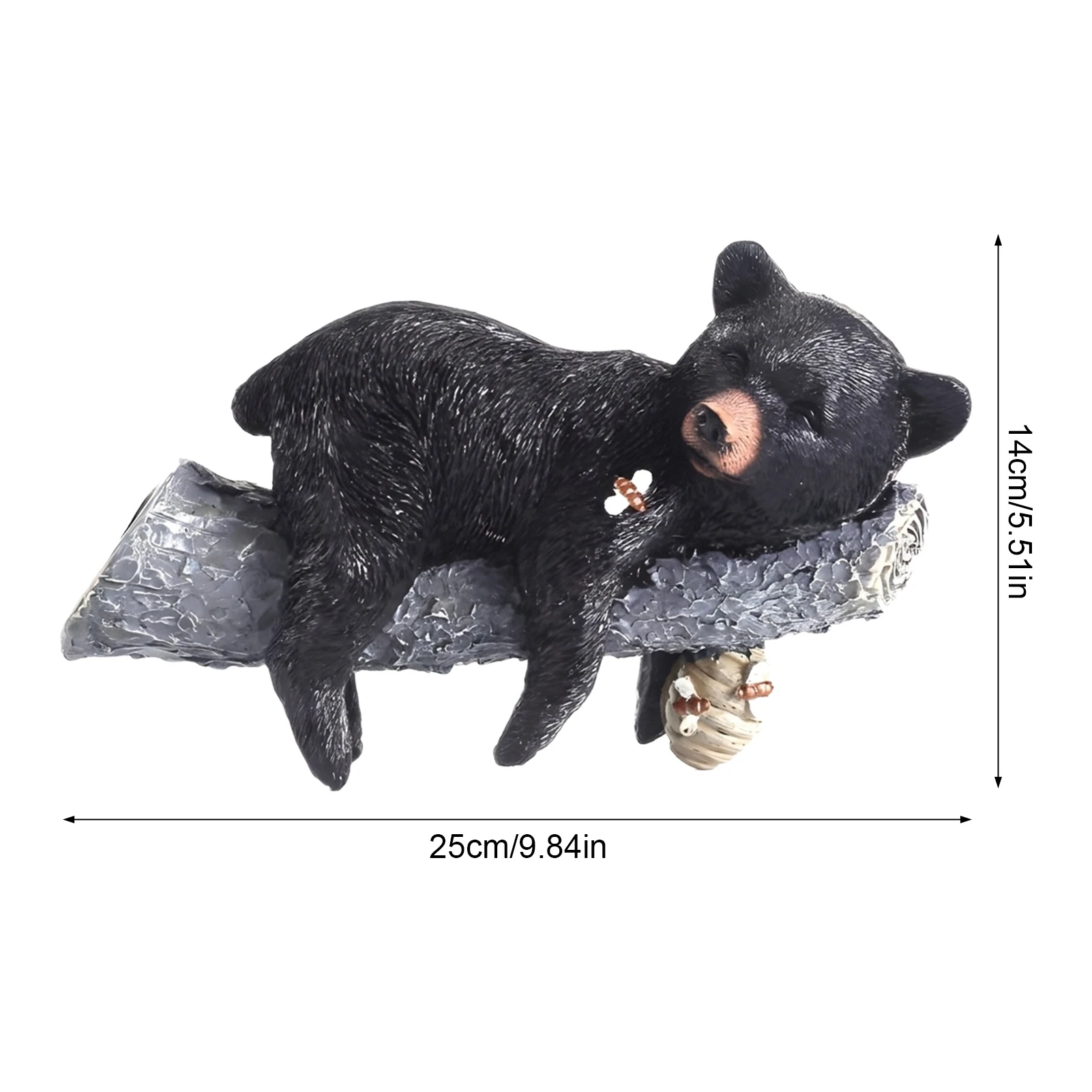 Bear Statue Realistic Garden Ornament for Homeowners Weatherproof Resin Animal Figure Outdoor Yard Decor Housewarming Gift
