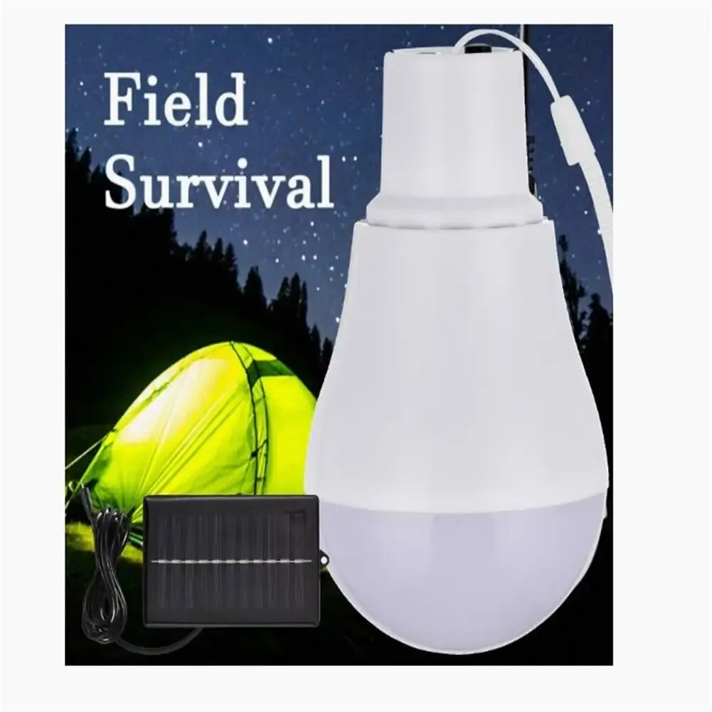 Outdoor Camping Led Lights Gloeilamp Zonnepaneel Aangedreven Hoge Helderheid Tent Lamp Voor Buiten Indoor