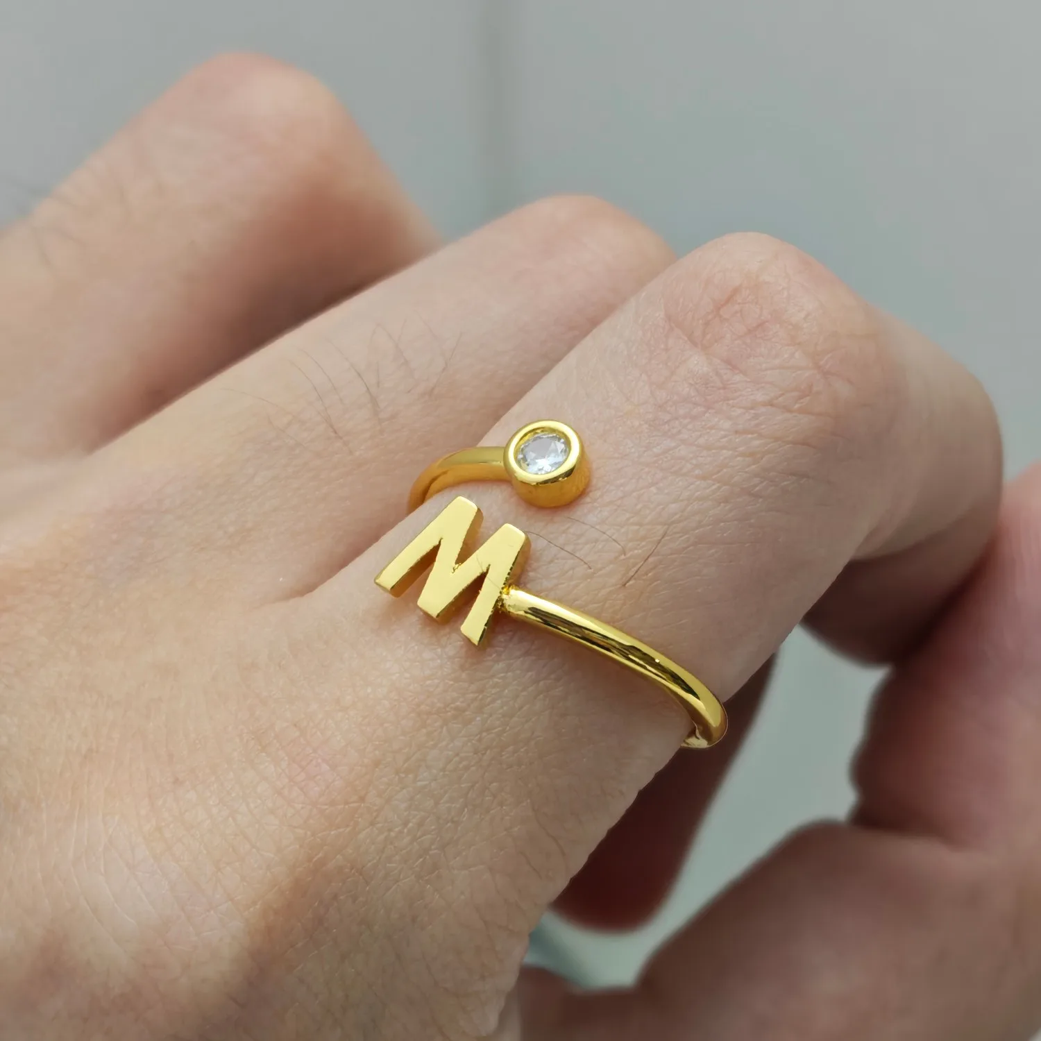 حلقة أولي مخصصة من DOREMI مع زركونيا مكعبة قابلة للتعديل بحجم مخصص للنساء #6