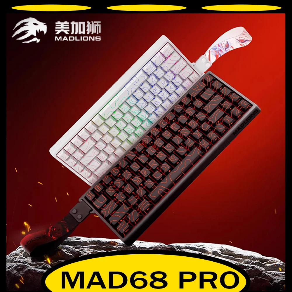 

MADCATZ MAD 60HE 68R Клавиатура с магнитным переключателем MADLIONS Mad60 Игровая клавиатура Rapid Trigger Пользовательская клавиатура ПК Аксессуары для геймеров