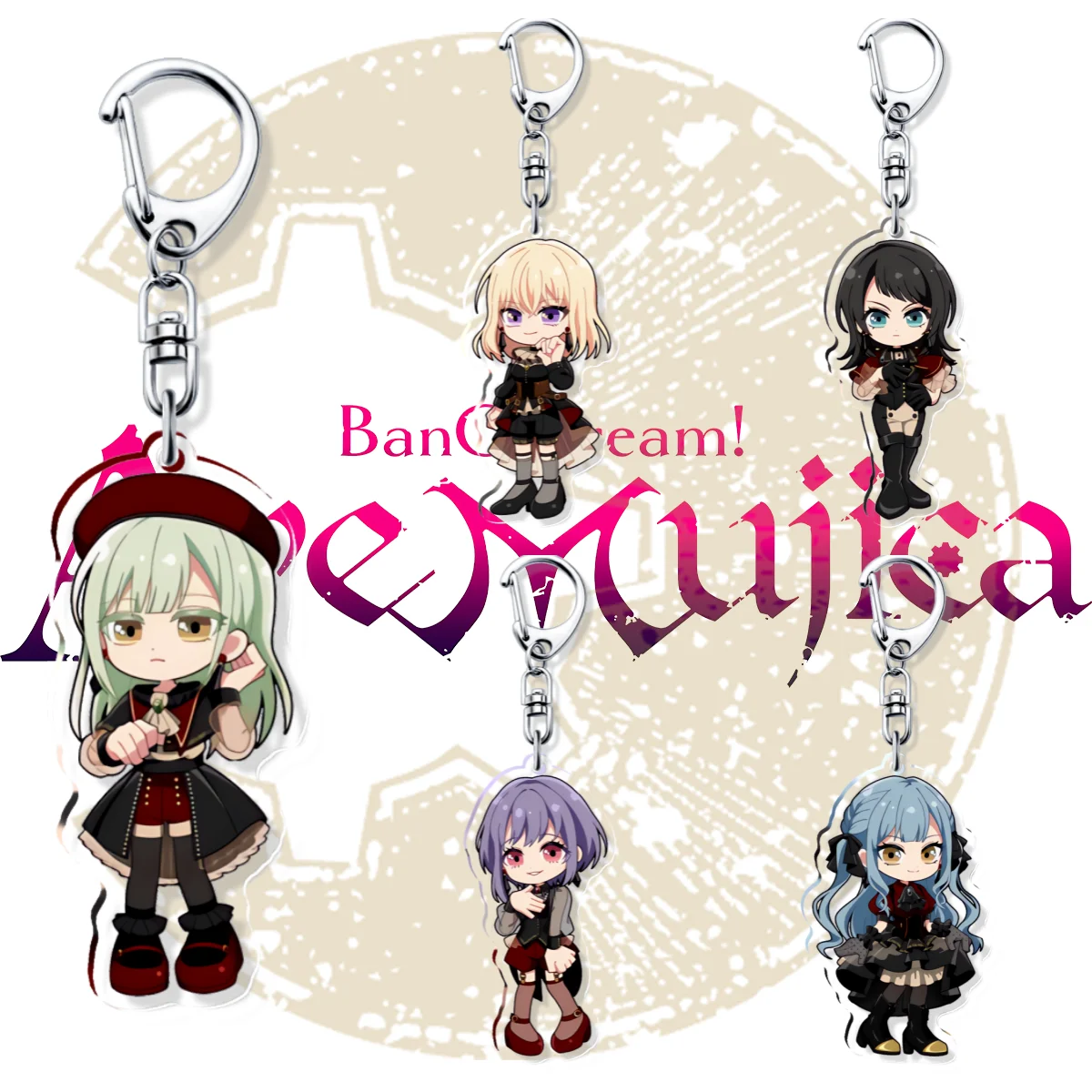 

Anime SD BanGDream Ave Mujica Sakiko Togawa Kawaii Acrylic Keychain Keyring Strap Figure Hanging Accessories Cosplay gifts