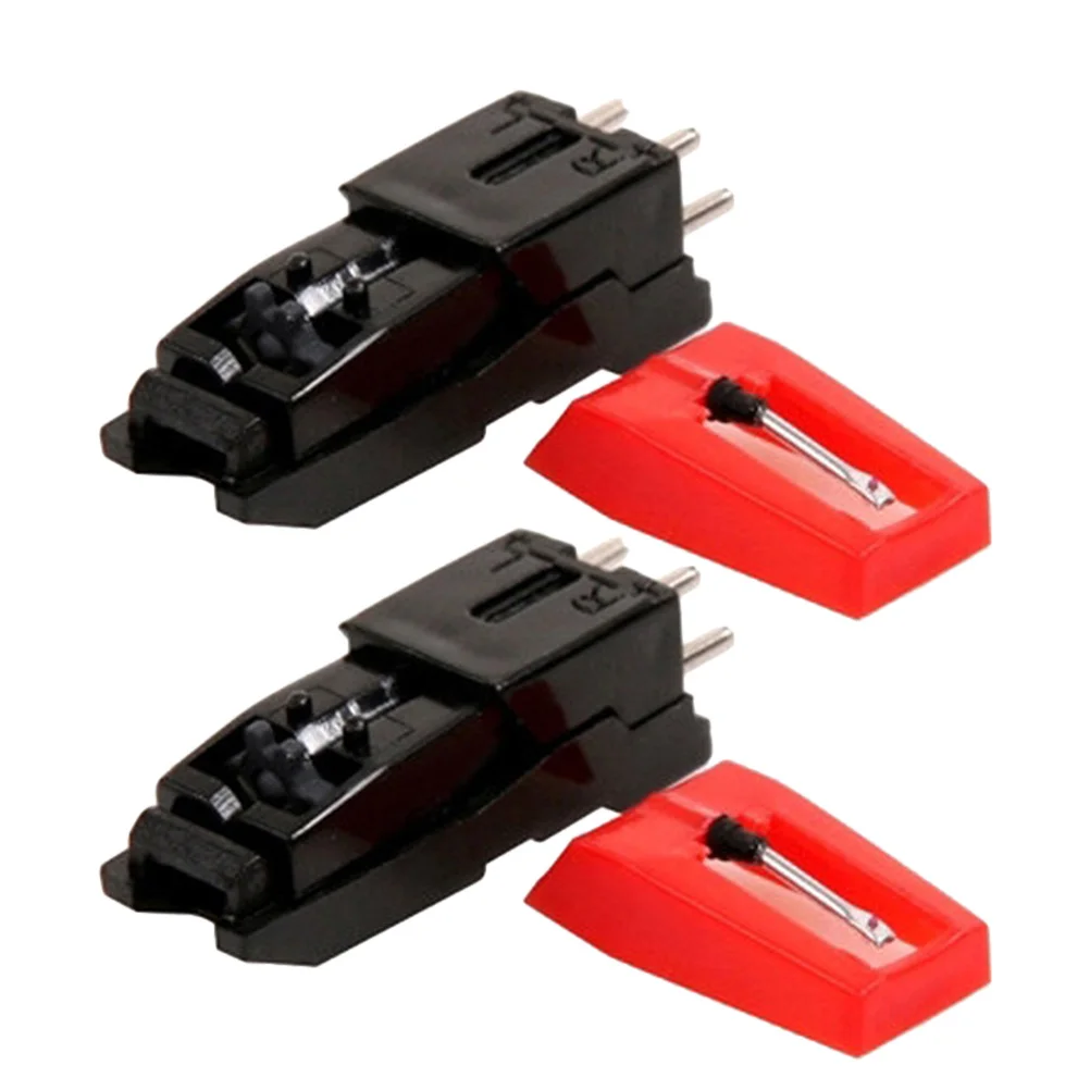 2 قطعة خرطوشة فونو عالية الجودة Tonearm الماس القلم لاستبدال القرص الدوار ممتاز الصوت باس استجابة القرص الدوار