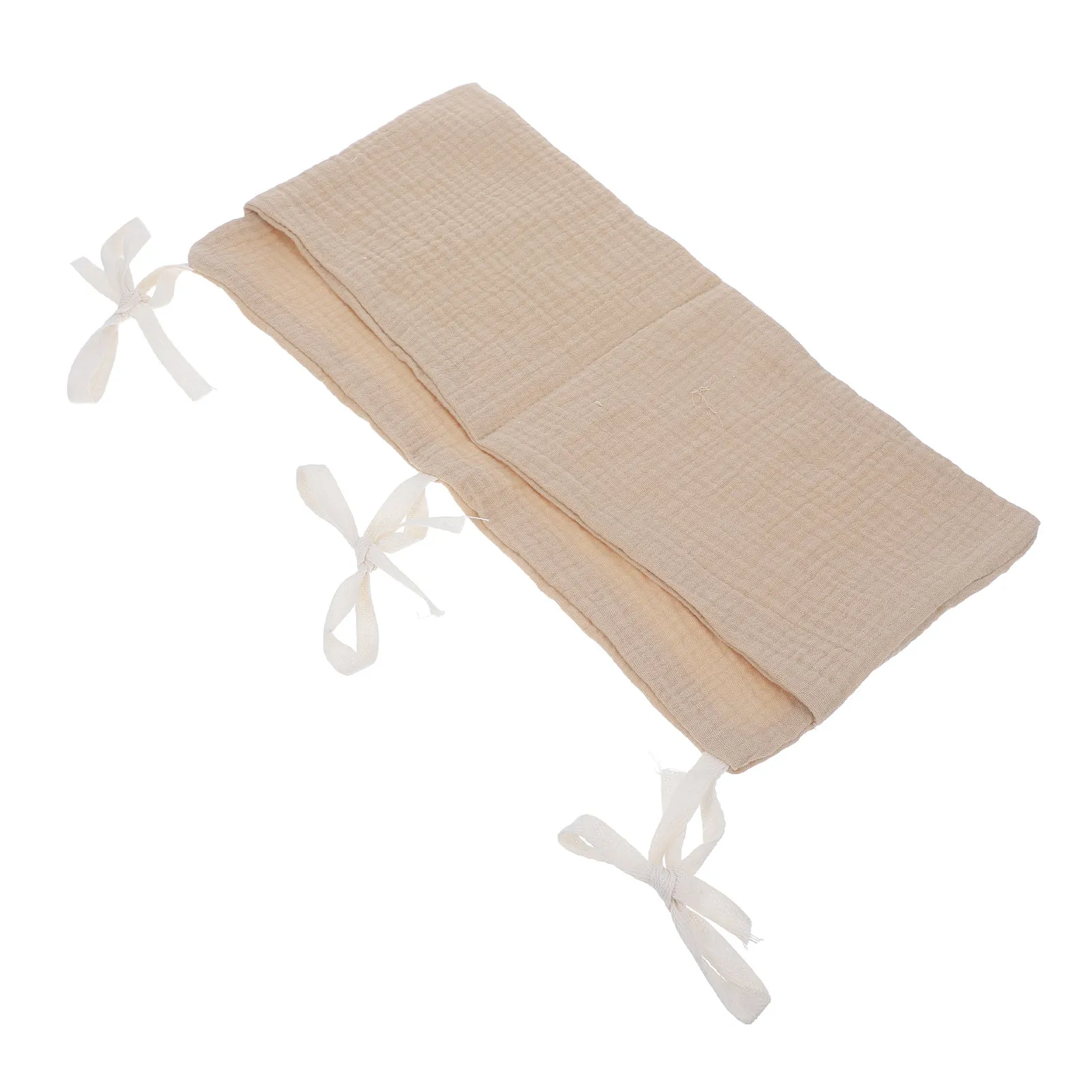 

Cotton Baby Stroller Organizer Bag Double Slots Milk Bottle Storage Diaper Hanging Bed Organizer Portable Travel