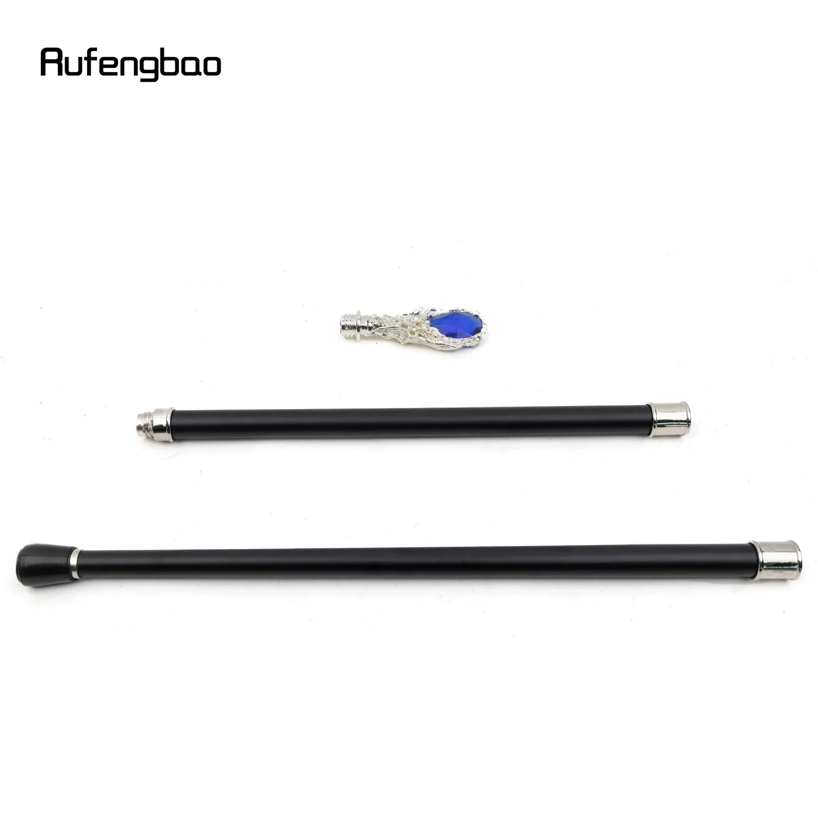 ブルーダイヤモンド ホワイト ウォーキングケーン ファッション装飾用杖 紳士 エレガント コスプレケーン ノブ クロシエ 92cm