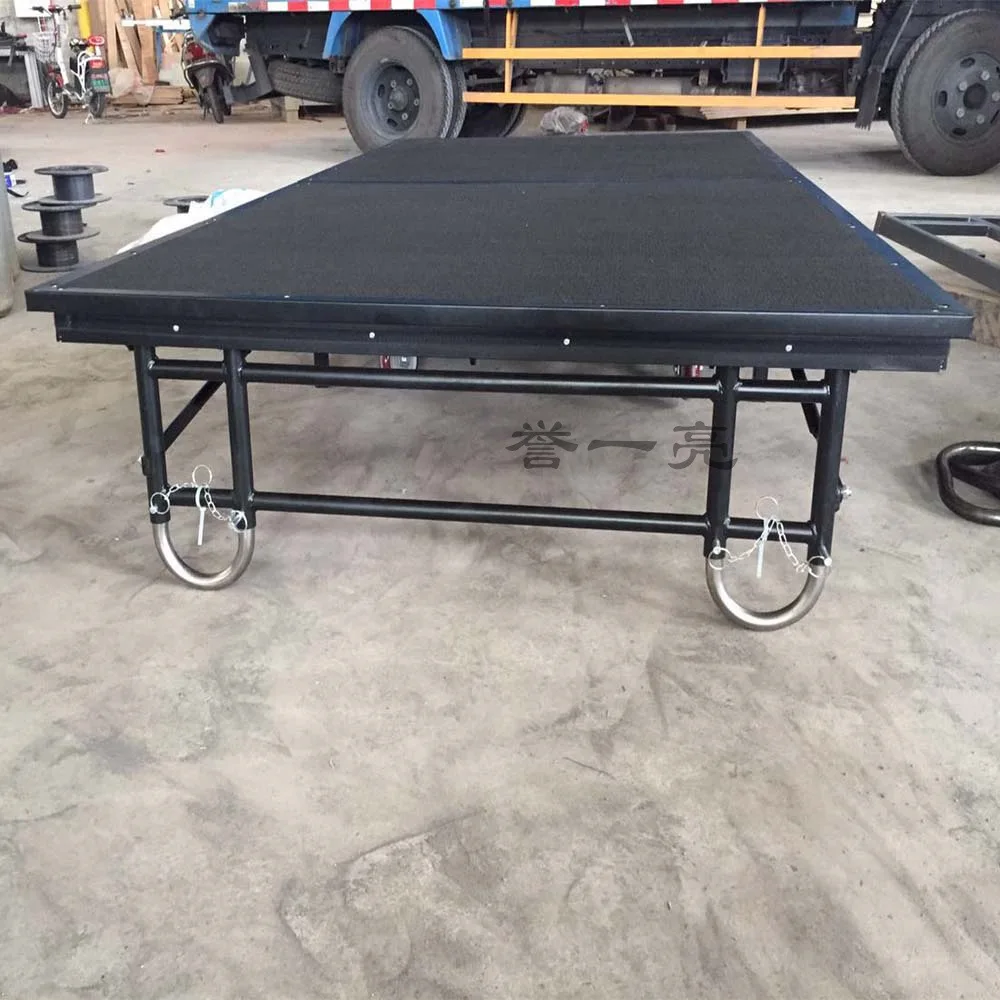 

Event Stage Folding Wheel Wedding Mobile Stage Simple T-Platform Campus Auditorium Event Platform Performance Stage