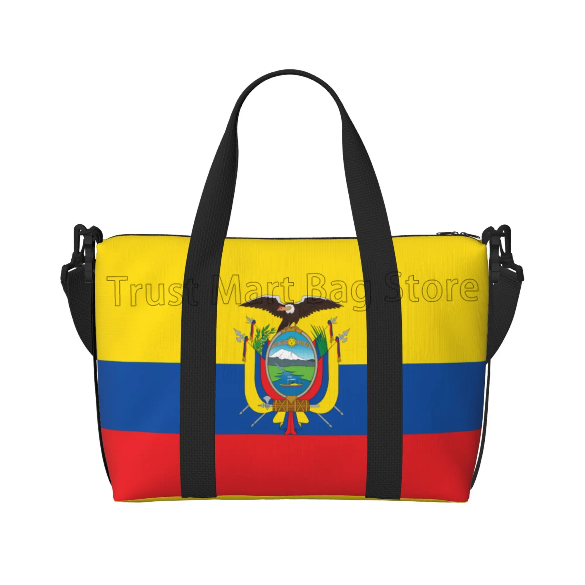 

Ecuador Flag Travel Duffel Bags for Men Women Weekender Bag Carry on Overnight Bags Multipurpose Waterproof Sports Gym Yoga Bag