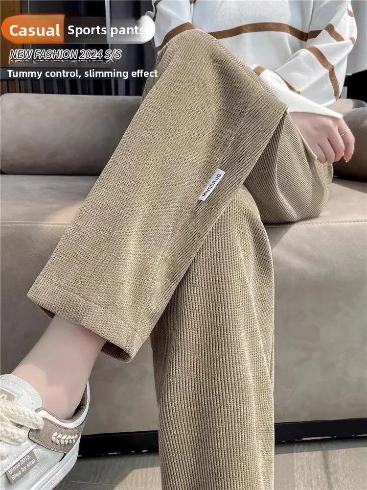 

Thiened Fce Women's Corduroy Harlan Pants Autumn Winter Faion High Waist Straight Leg Warm Commuter Sle Korean Version