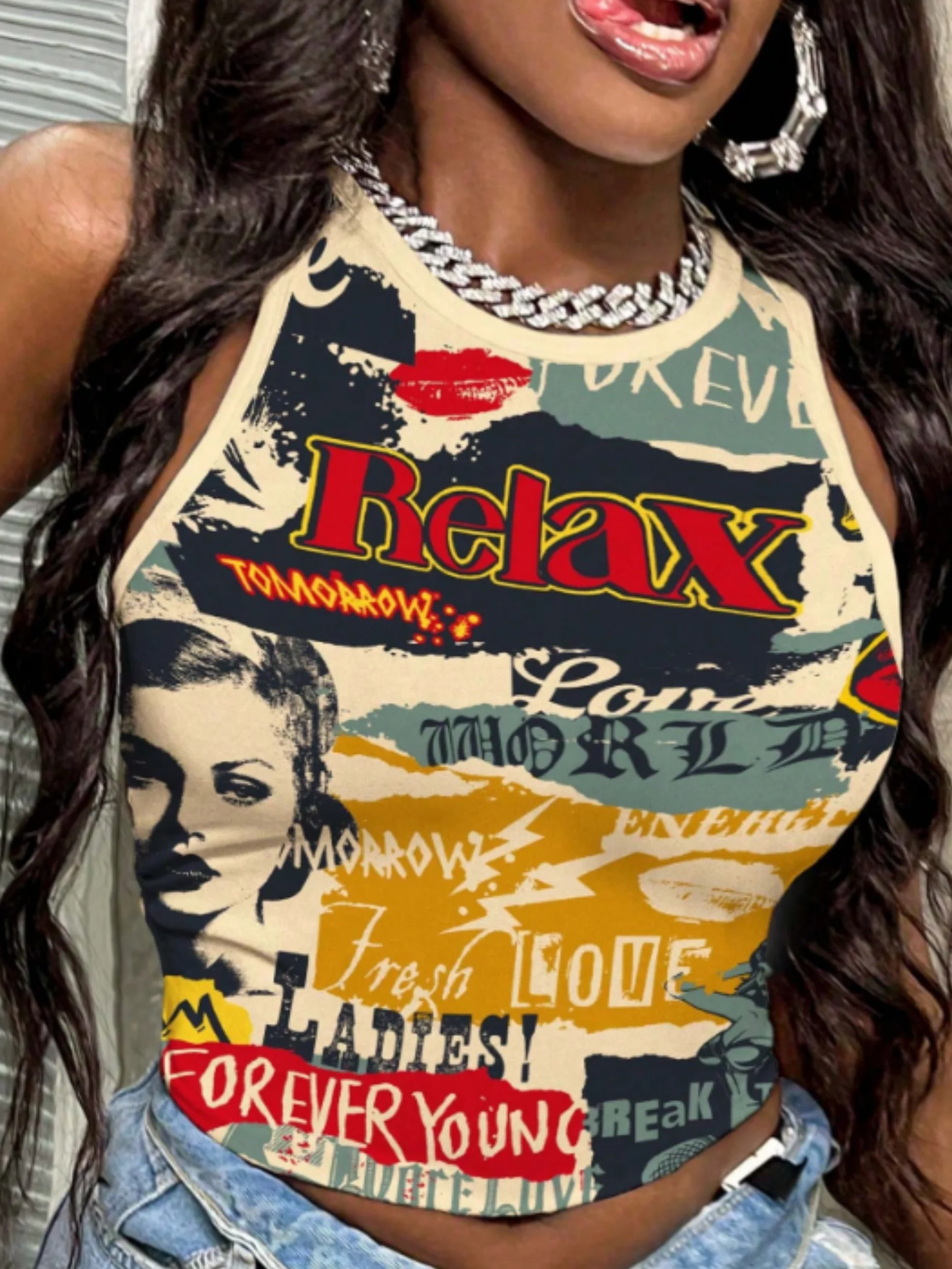 Novo colete feminino de tamanho grande, adequado para passeios diários casuais