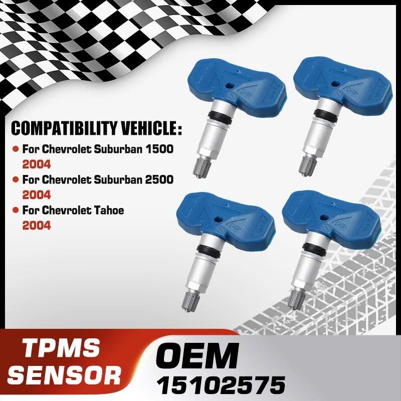 

1/4PCS Car TPMS Tire Pressure Monitor Sensor For Chevrolet Suburban 1500 2004 Chevrolet Suburban 2500 2004 Chevrolet Tahoe 2004