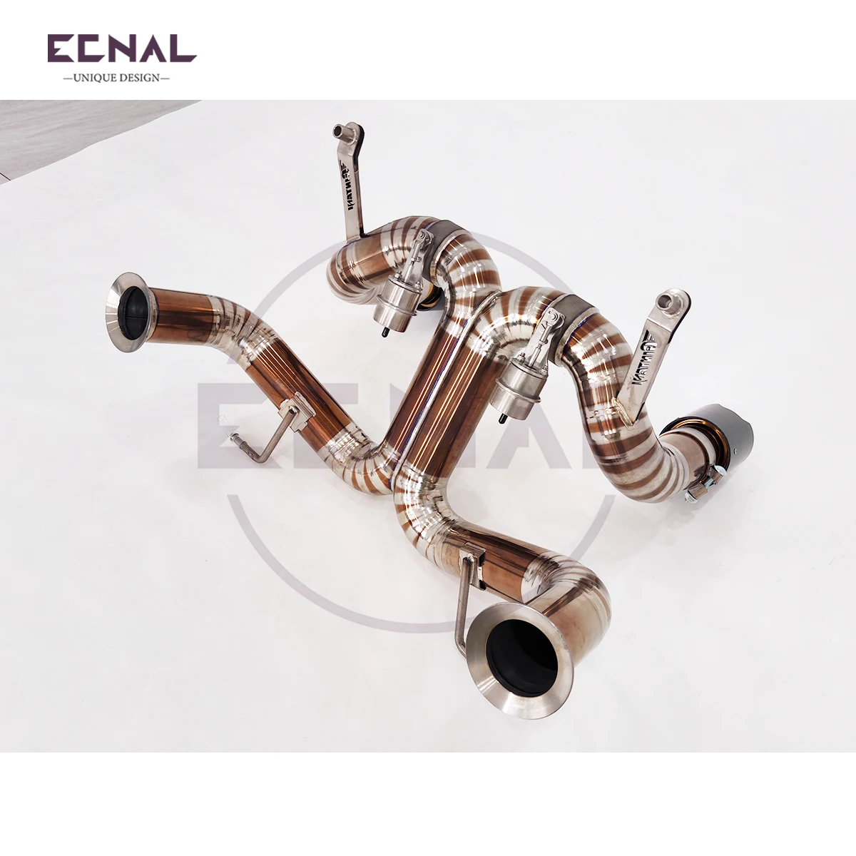 Ecnal Exhaust GINTANI Axle-back Pipe for Lamborghini Aventador to SVJ Titanium Alloy Car Sport Exhaust System with Valve