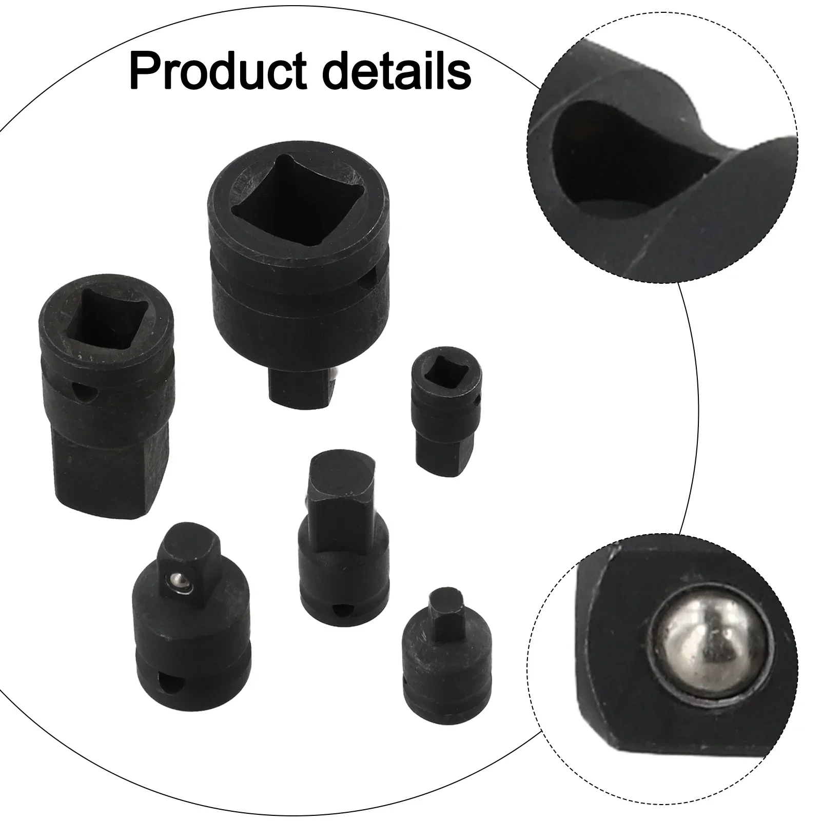 

For Pneumatic Tools Air Tool Accessories Pneumatic Adaptor Garage Equipment Black Mechanical Tool Socket Adapters