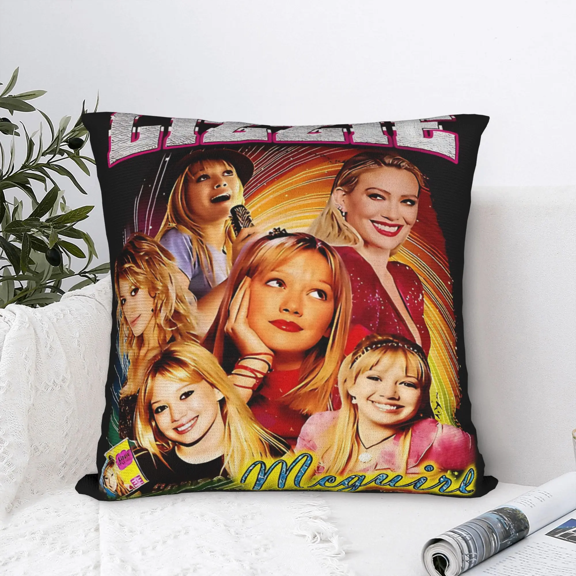 Hilary Duff Pillow Case  Comfy Pillow Cover Novelty Pillowcases For Living Room Bed Chair