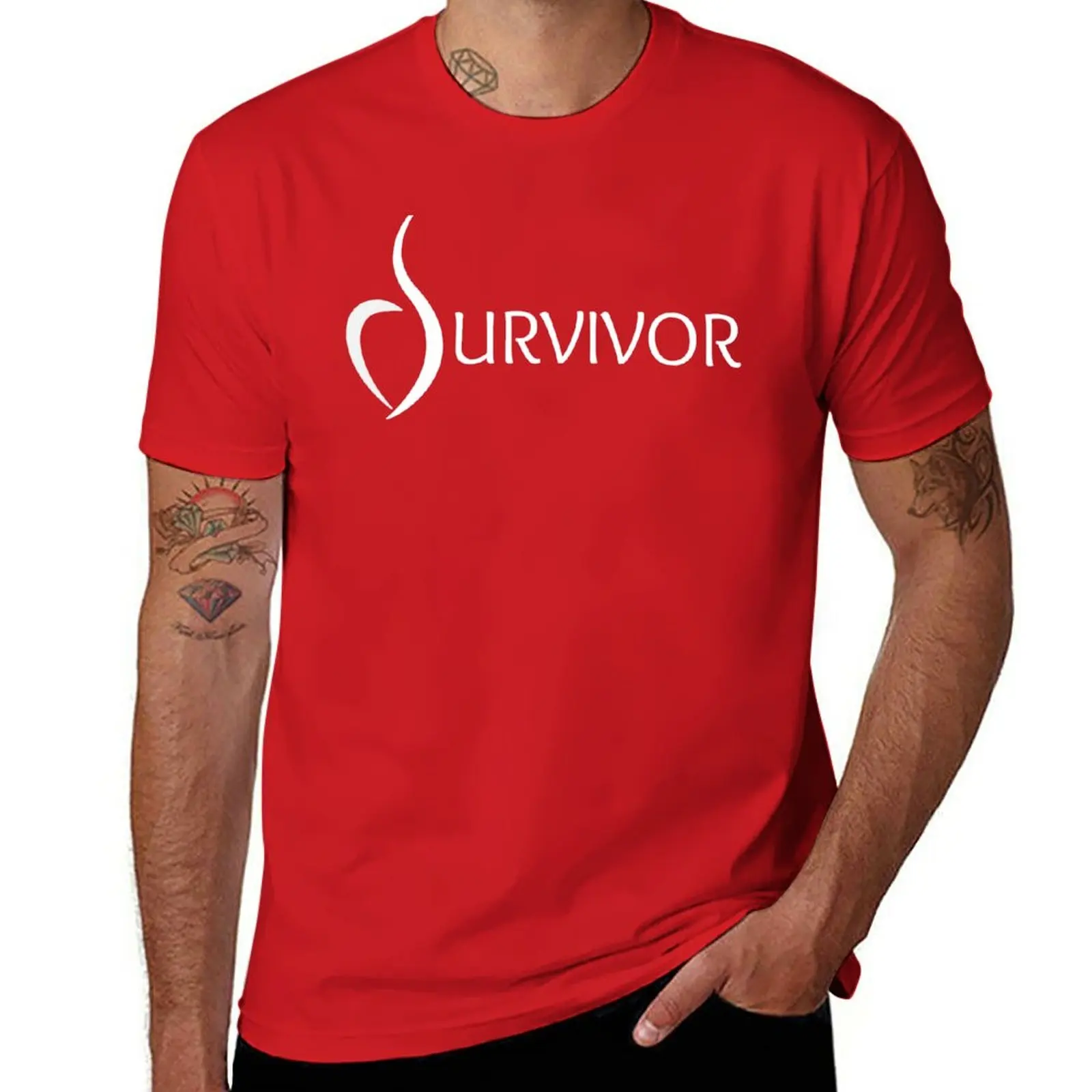 New Eating Disorder Survivor [White Text] T-Shirt sweat shirts quick drying shirt Men's t-shirt