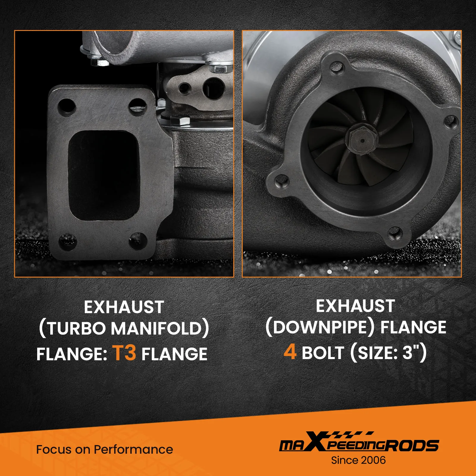 Upgrade T3T4 GT3582 GT30 A/R.70 Kalt A/R.63 Kompressor Turbine Turbolader – Detail 12