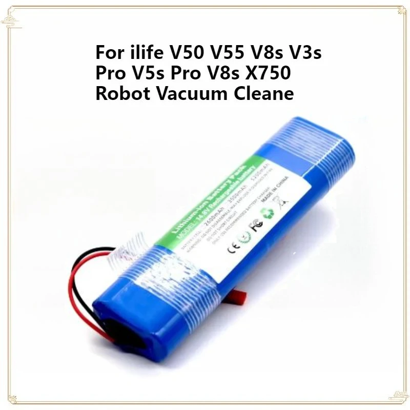 

14.8V 2600mAh 3500mAh Replacement Battery For Ilife V50 V55 V8s V3s Pro V5s Pro V8s X750 Robot Vacuum Cleaner