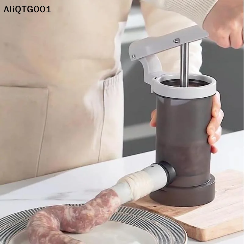 Heavy Duty Manual Sausage Maker with Stuffing Pipe - Fast Meat Stuffer Filling Machine Large Capacity Kitchen Tool for Homemade