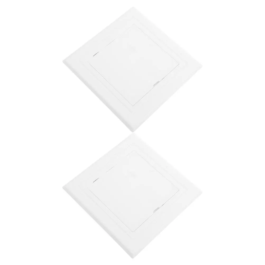 

2pcs Abs Ceiling Hole Cover White 600X600Mm Easy Install Access Panels For Drywall Hvac Inspection Port Decorative Door