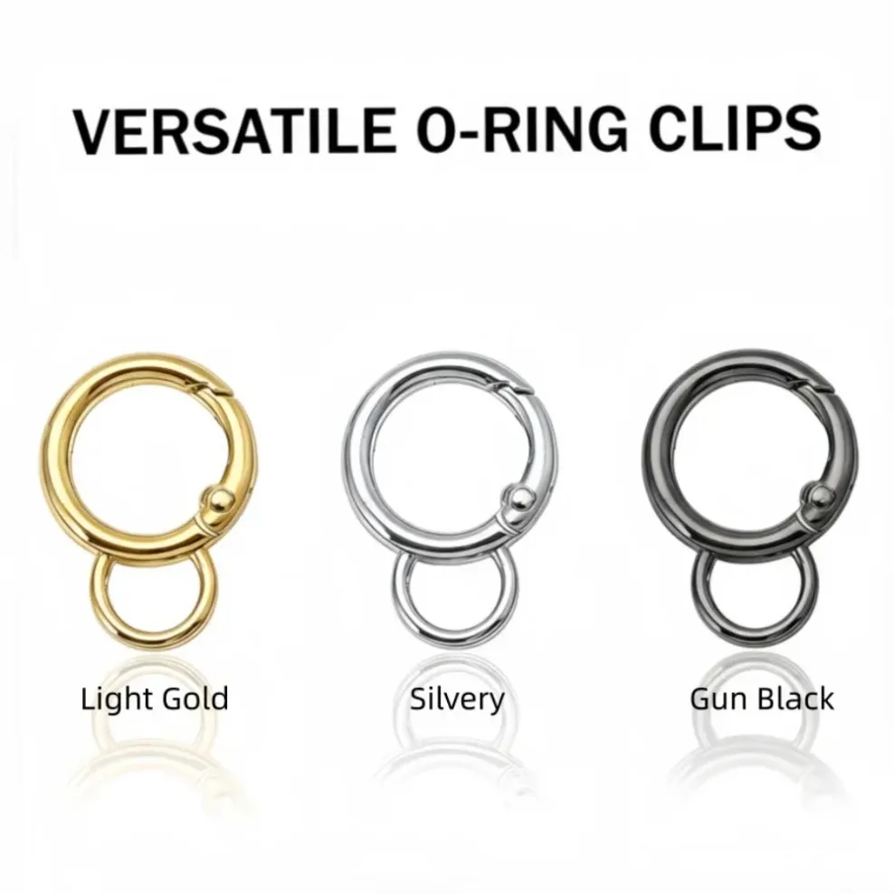5/30 Pcs O Spring Keychains, Suitable for Keychains, Lanyards, Pet Leash Buckle, Bags, Gifts DIY Craft Zinc alloy Accessories