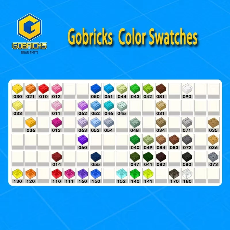 Gobricks-piezas de montaje MOC para niños, 10 unids/lote, azulejo 6636, 1x6, Compatible con ladrillos, bloques de construcción, piezas, regalo