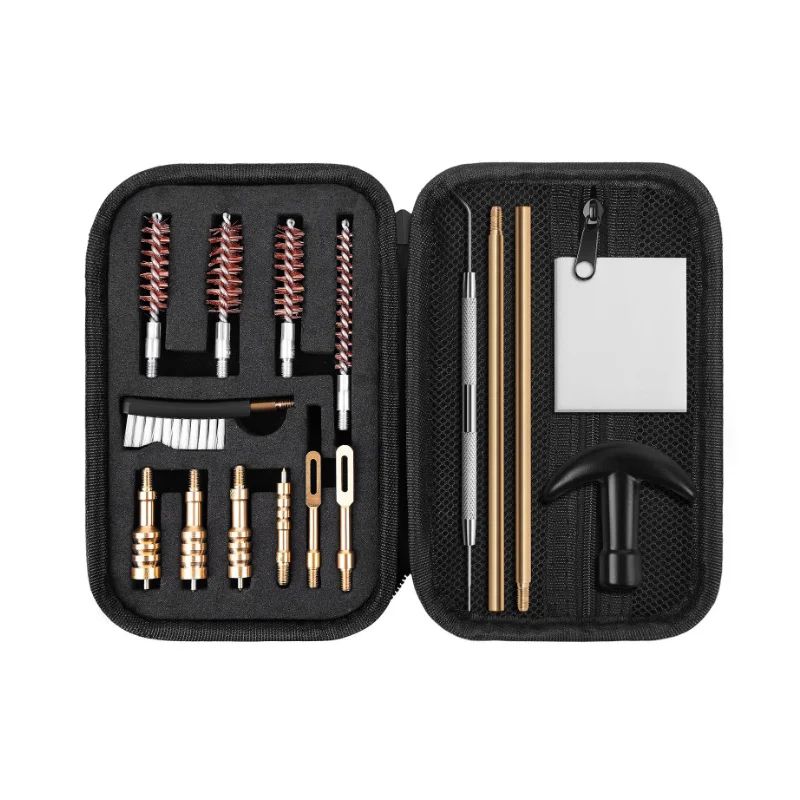 Universal Huning Cleaning Kit .22.357/.38/9mm.45 Caliber Brush Jag with Flexible Coated Cable Zippered Case universal car air suspension control system with pressure sensor support blue tooth remote and wire control app control