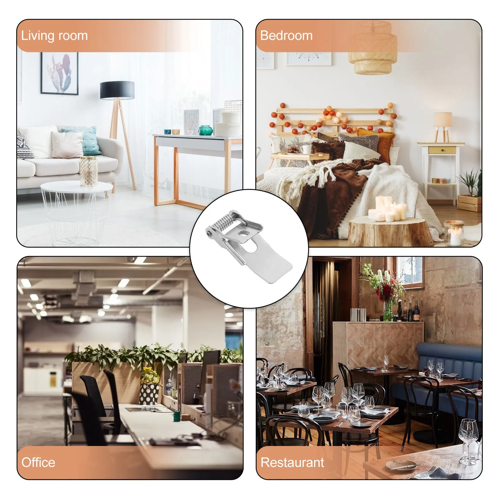 Braçadeiras de mola para downlight, clipes de metal duráveis, substituição de luminária embutida, clipes de mola resistentes para teto com 10 peças