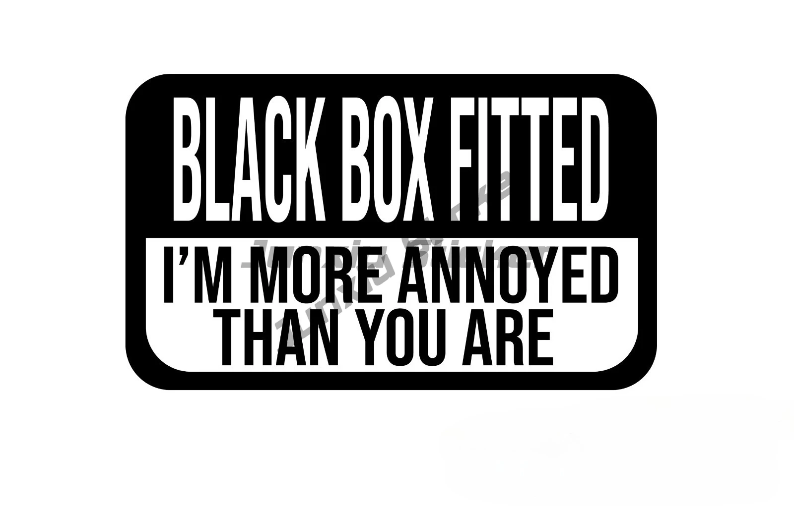 

Black Box Fitted Car Sticker Vinyl Decal Young Driver Bumper Window Sticker