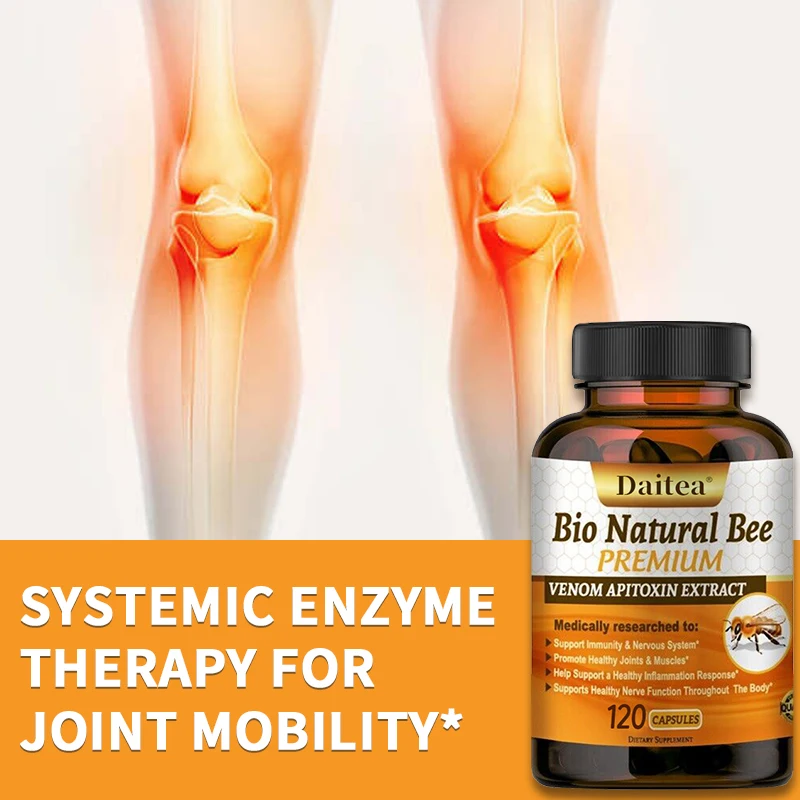 Extrait naturel de venin d'abeille, soulage la douleur de l'arthrite, antioxydant, soutient la santé des articulations, favorise le supplément alimentaire musculaire