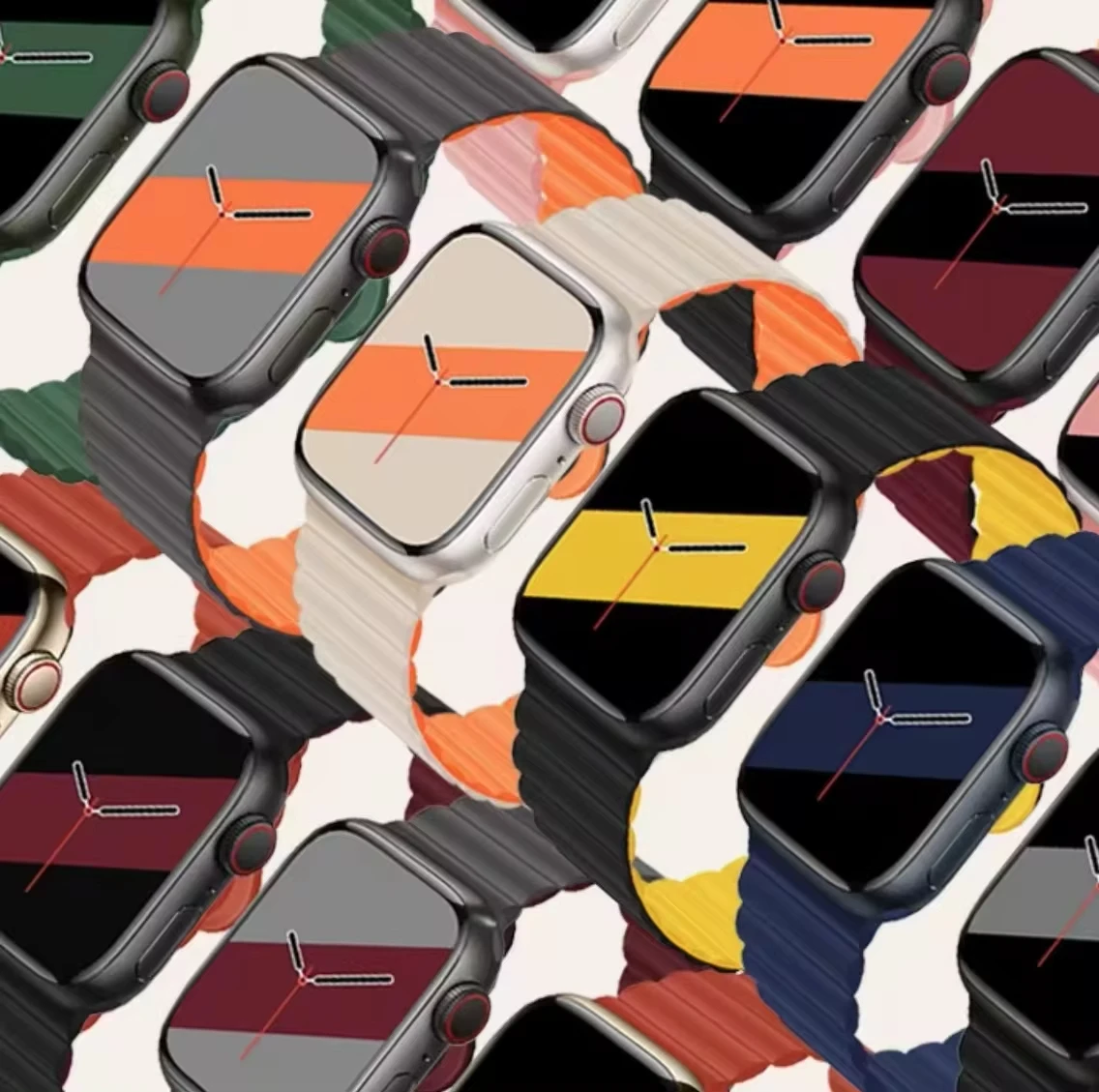 حزام سيليكون لساعة أبل باند 49 مللي متر 40 مللي متر 44 مللي متر 45 مللي متر 41 مللي متر 38 مللي متر 42 مللي متر حلقة سوار مغناطيسي iWatch سلسلة 10 9 8 SE 6 7 Ultra #2