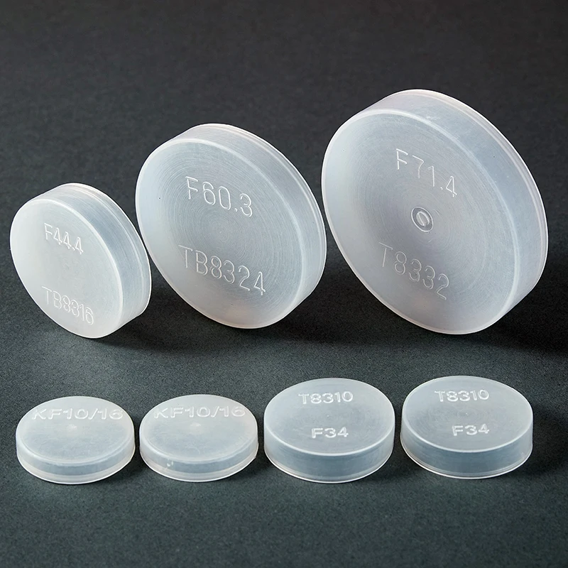 Plastic PE White Translucent Vacuum Flange Plastic Cap  Protective Cover CF/KF/ISO Circular Dust Adapter Sleeve Oil Pipe Joint