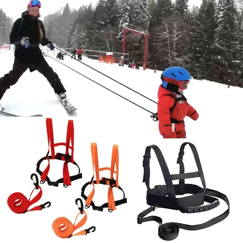 Kids Skiing Harness Safety Shoulder Strap Skating Training Snowboarding Cycling Outdoor Sport Belt for Child Beginner