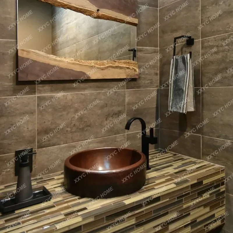 A  Personalized fashion forged copper, copper embedded in Taichung basin, basin on stage
