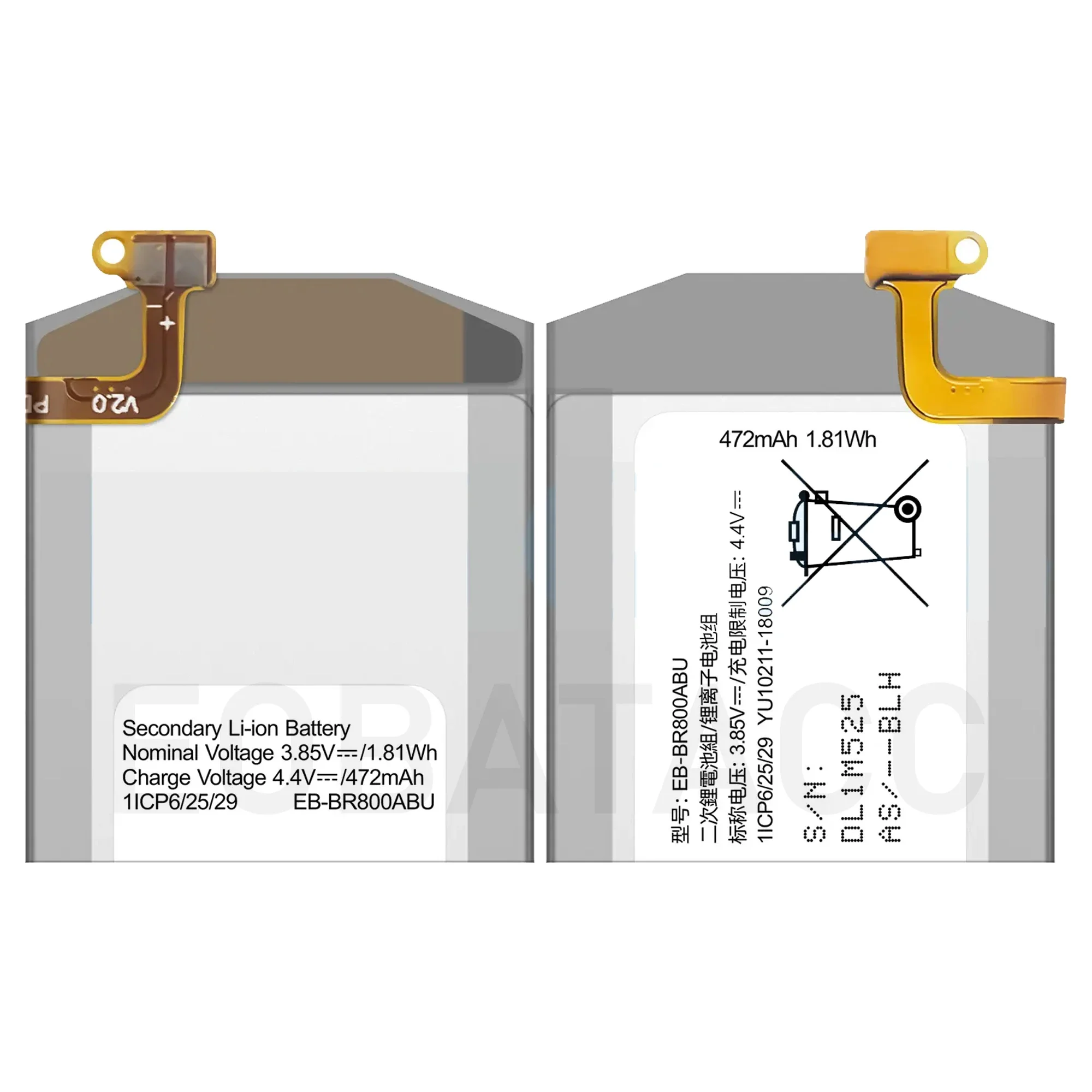 EOBATACC New 100% Original  Battery EB-BR800ABY For Samsung Gear S4/S4-46MM  Batteries + Tools
