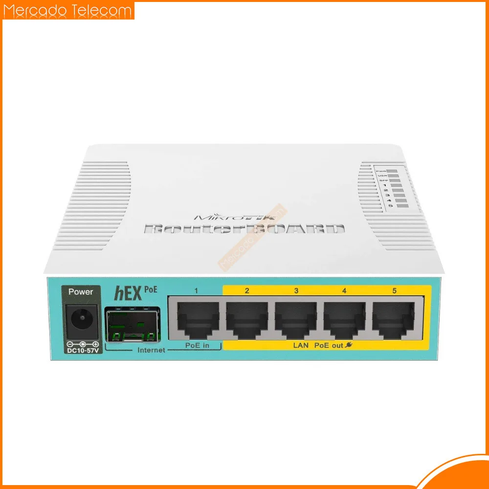 MikroTik RB960PGS (hEX PoE) ROS 5-port جيجابت POE راوتر 800 ميجا هرتز #1