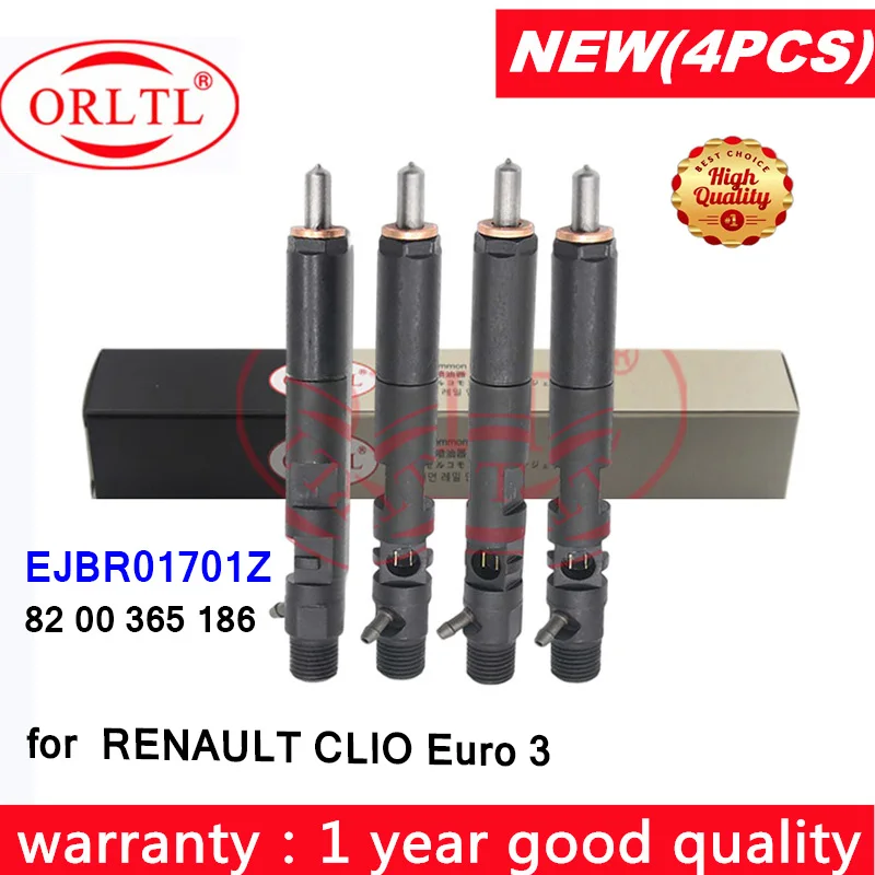 

Diesel Injector EJBR01701Z 82 00 365 186 8200365186 For RENAULT NOZZLE L087PBD L087PRD VALVE 9308-621C Repair Kits 7135-644