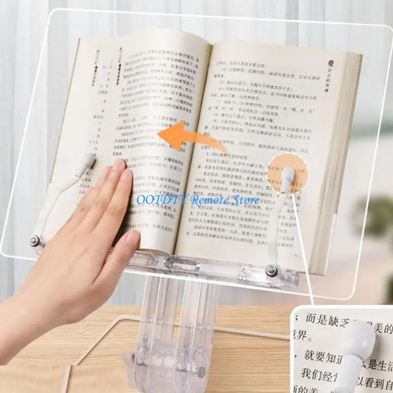 

DXAB Books Stand Adjustable Cookbooks Document Reading Stand Rest Foldable Book Rest Holders Multifunction Book Display Stand