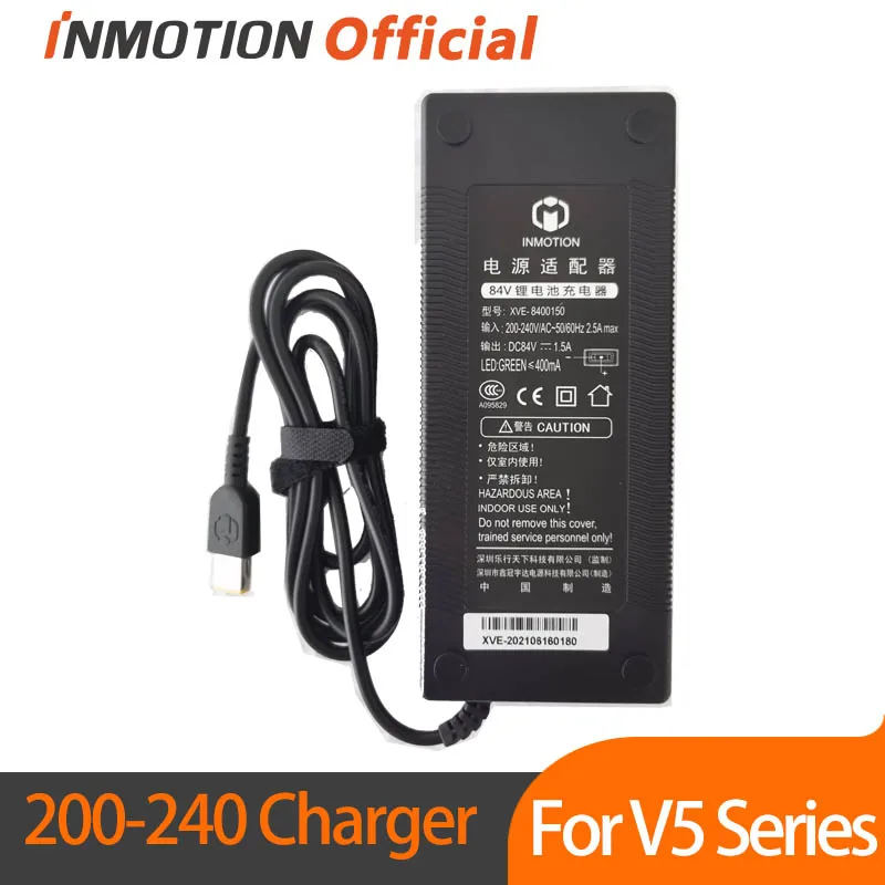 INMOTION 200-240V Charger for V5 Series Self Balance Electric Scooter Unicycle 84V 1.5A Li-on Battery Charger Part