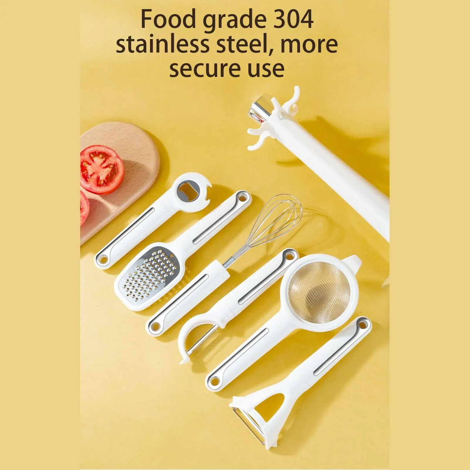 

Kitchen Tool Set Sieve Sifter With Stand Includes Bottle Opener Peeler Grater Whisk And Sifter For Home Kitchen