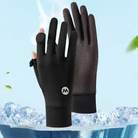 Women UV Sun Protection Gloves Breathable Touchscreen Sunblock Gloves Non Slip Ice Silk Cycling Gloves for Cycling Driving - Image 2
