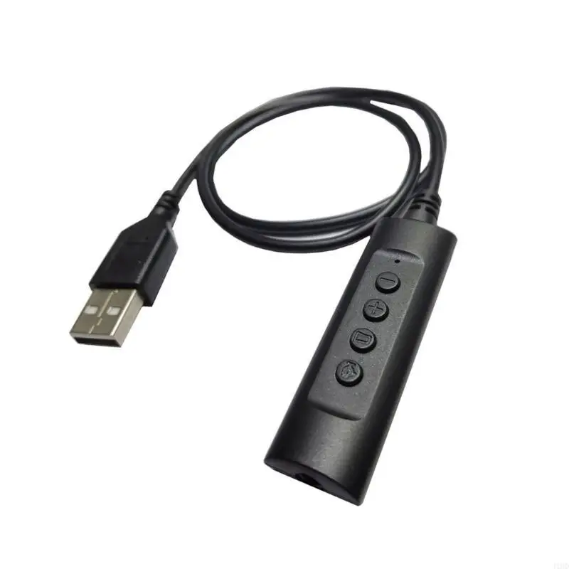 J1HD 3.5mm إلى USB Sound Sound Card Card USB Watchings Movie ، استمع إلى الموسيقى
