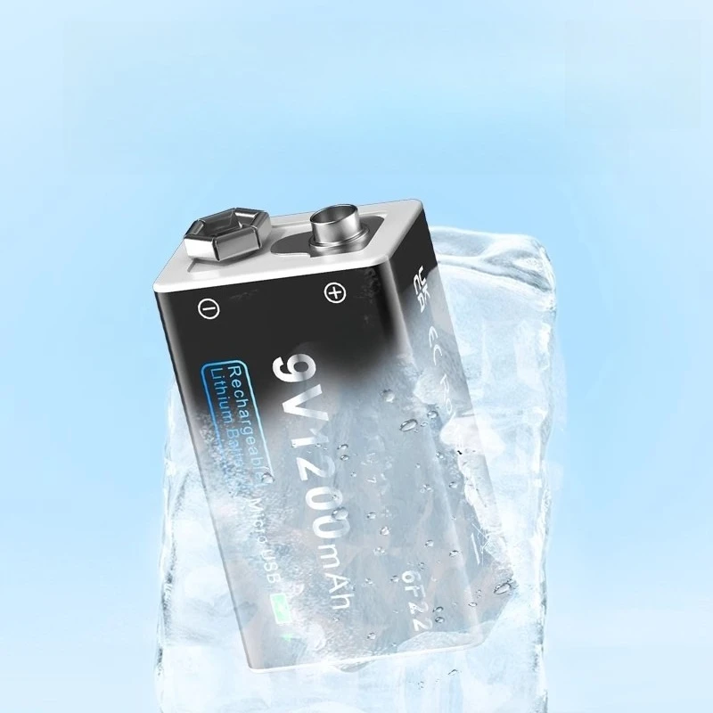 Rechargeable Battery 6F22 9V Micro USB Charging Batteries for Metal Detector Microphone Toy Multimeter 1200mAh 9V Battery