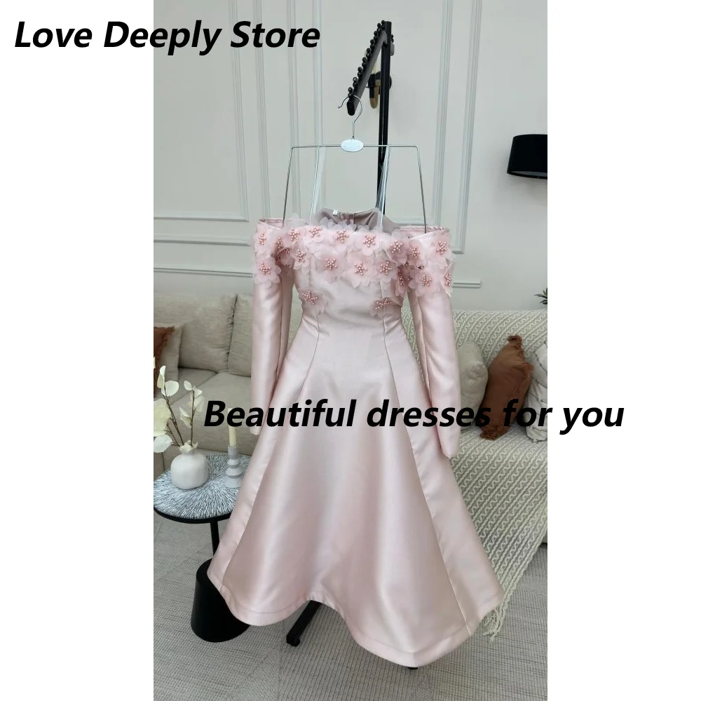 Customized Off The Shoulder Long Sleeves Prom Dresses A-line Applique Party Girl Prom Gowns New in Fashion Homecoming Dresses