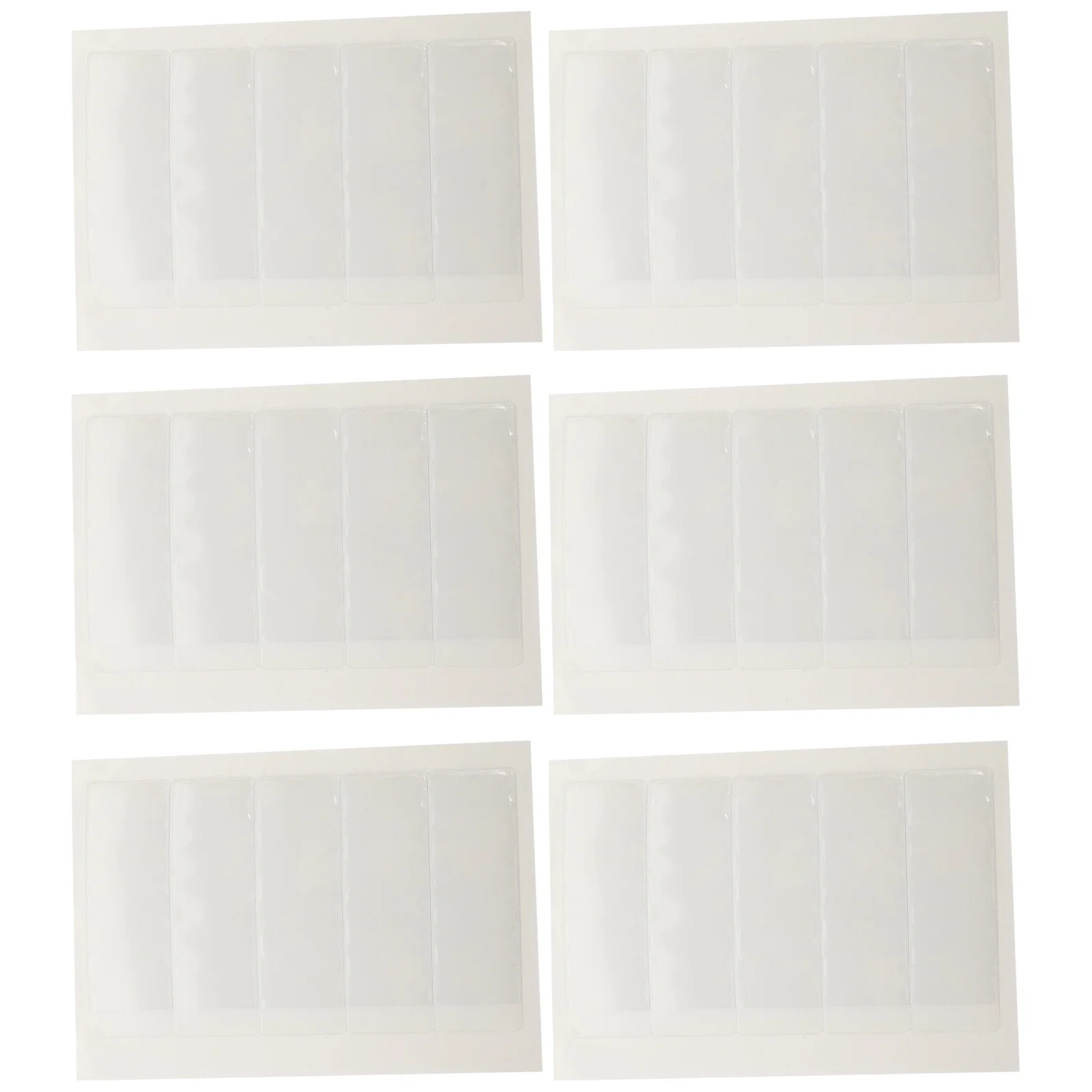 

6 Sheets Card Holder Adhesive Pockets Plastic Transparent Business Photo Card Holder File Labels Storage Solution