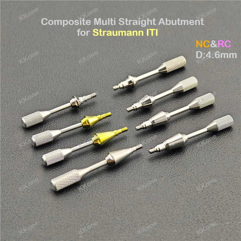 

10 шт. Многофункциональные прямые абатменты из титанового сплава для имплантатов Straumann ITI NC RC, аксессуары для стоматологических клиник