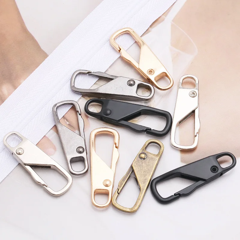 Destacável Metal Zipper para DIY, Vintage Slider Extrator, Bolsas Acessórios de Reparação, DIY Vestuário Costura, Tenda Pingente, Pano Reparação, 1PC