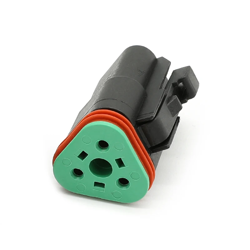 

DT06-3S-E004 3pin waterproof wiring harness plug Deutsch Car connector black female with terminal 1062-16-0122