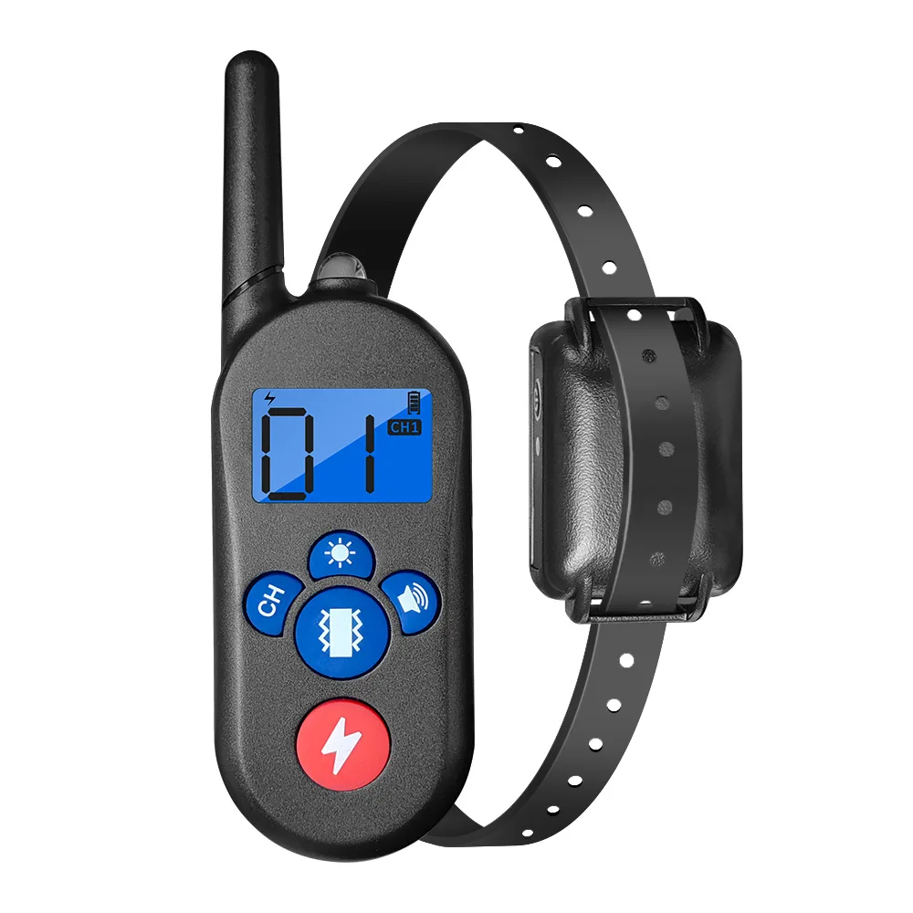 2024 Remote Control Intelligent Dog Trainer Vibration Electric Neck Ring Electronic Collar Dog Pet Supplies Barking Stop New