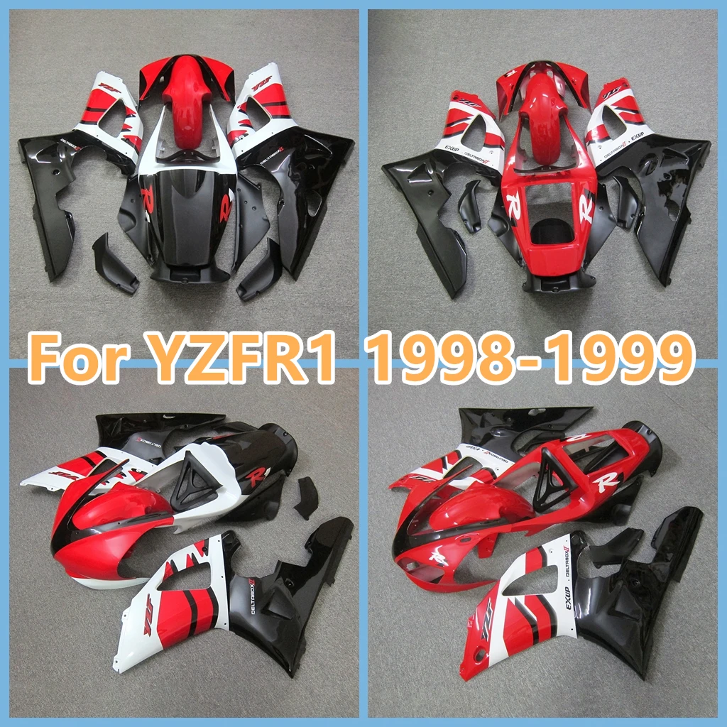 Motorcycle Whole Fairings Kit for YAMAHA 1998 1999 YZFR1 YZF R1 98 99 ABS Plastic 100% Fit Injection Chinese Bodywork Black Red