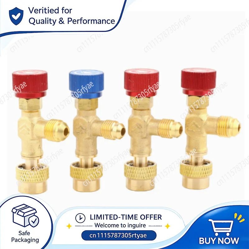 HS-1221 Air Conditioner Charging Safety Valve R410A R22 Refrigerant Service Valve Cooling System Filling Adapter